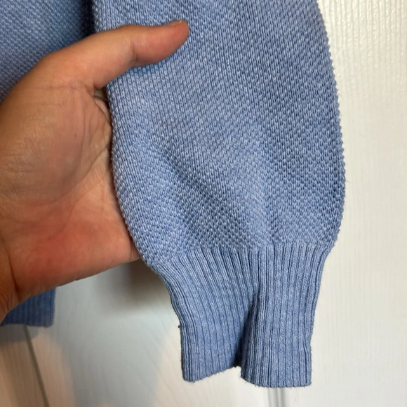 Club Room men’s blue quarter zip knit sweater size small - Picture 4 of 8